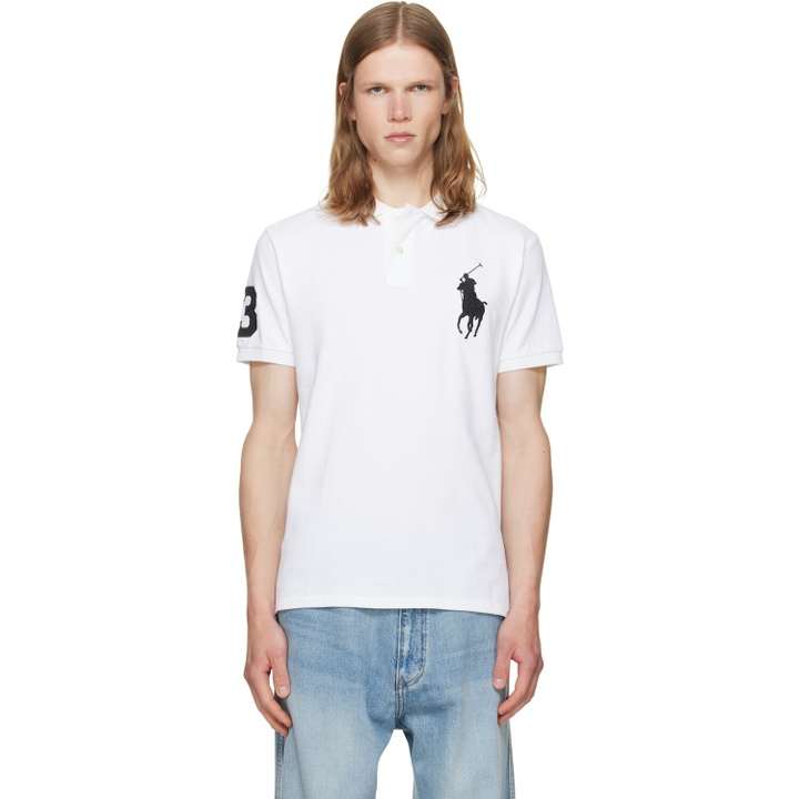 Photo: Polo Ralph Lauren White Big Pony Mesh Polo