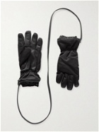 Bottega Veneta - Nylon and Leather Gloves - Black