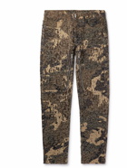 Givenchy - Slim-Fit Zip-Detailed Distressed Camouflage-Print Jeans - Brown