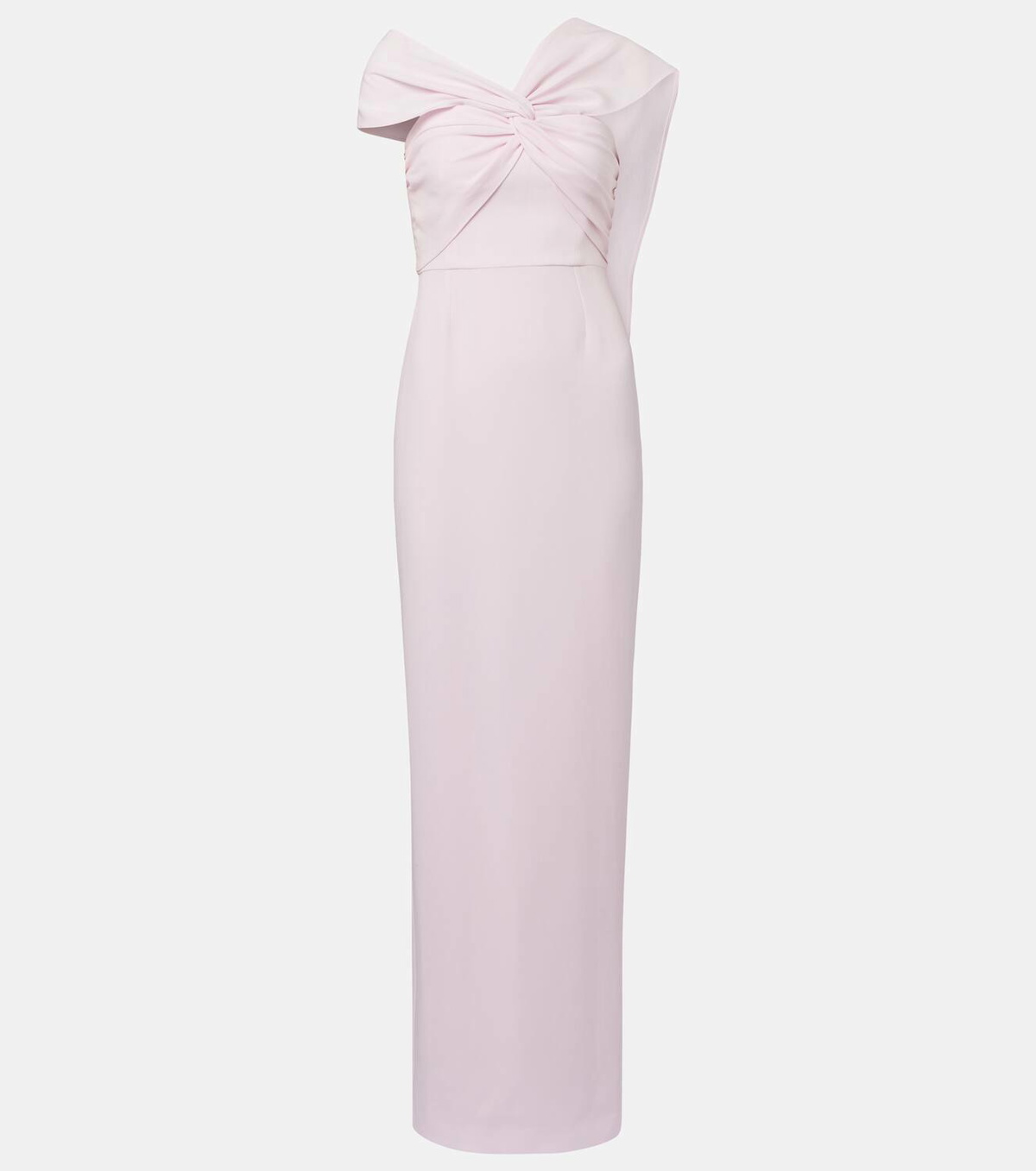 Roland Mouret Scarf-detail asymmetric cady gown