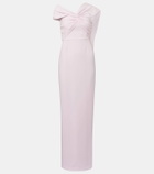 Roland Mouret Scarf-detail asymmetric cady gown
