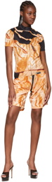 Sia Arnika Orange Polyester Shorts