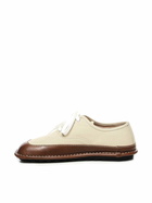 Loewe Bay Canvas And Calfskin Lace-up Shoes