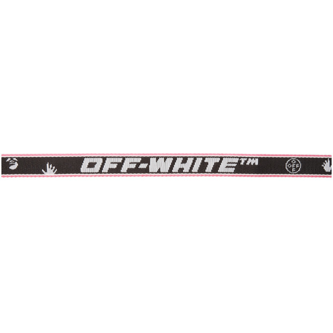 Off-White Black and Pink Mini New Logo Industrial Belt