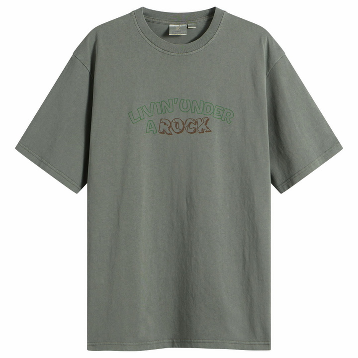 Photo: Gramicci Men's Livin' Pigment Dyed T-Shirt in Sage Pigment