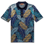 Missoni - Slim-Fit Cotton-Blend Jacquard Polo Shirt - Blue