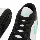 Air Jordan 1 Low GS Sneakers in White/Black/Green Glow