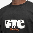 Pop Trading Company Men's x FTC Logo T-Shirt in Black