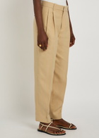 Polo Ralph Lauren Pleated Tapered-leg Hemp Trousers Tan