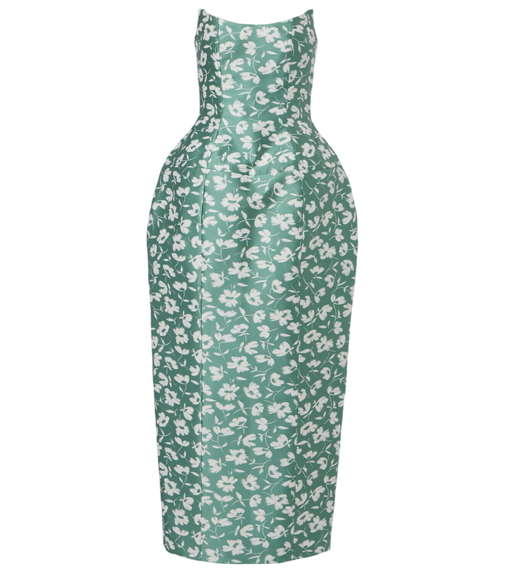 Photo: Markarian Marianne floral brocade corset gown