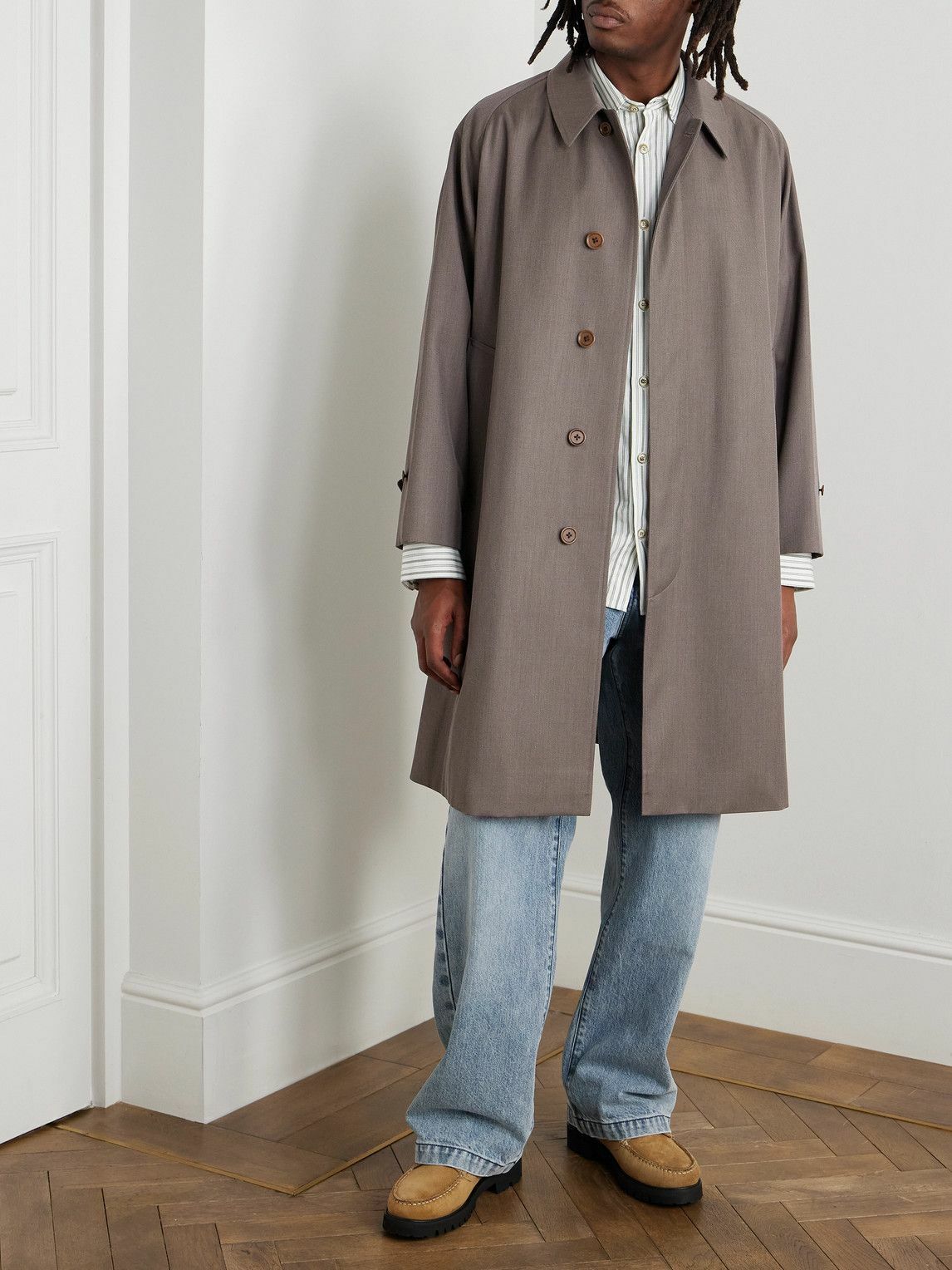 Kaptain Sunshine - Wool-Twill Coat - Gray Kaptain Sunshine