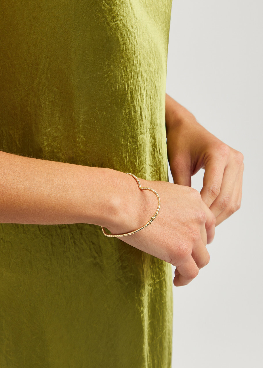 Yvonne Leon Jonc Coeur 9kt Gold Bracelet - One Size
