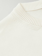 Moncler - Logo-Embossed Cotton Sweater - White