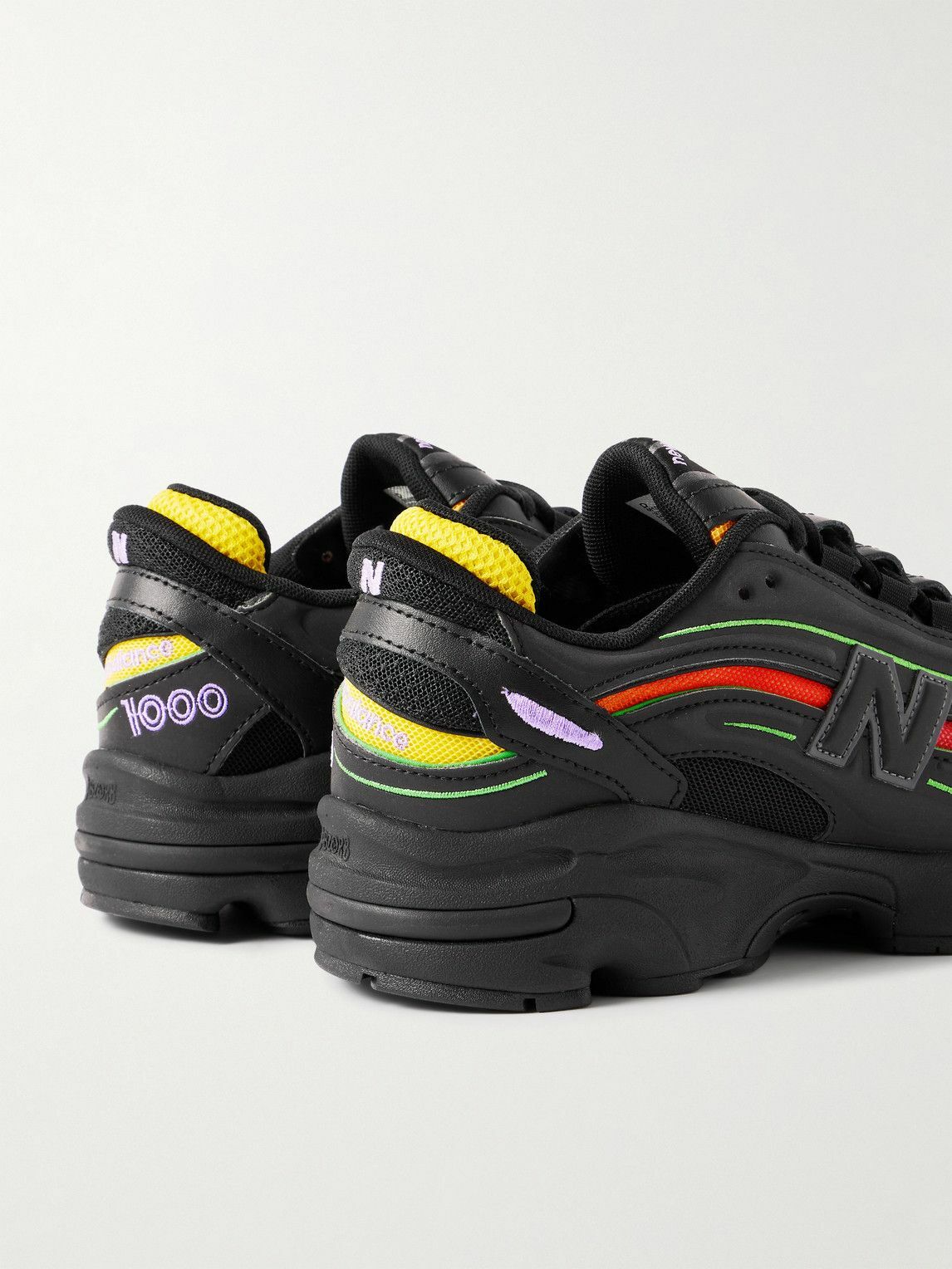 スニーカー NEW BALANCE Women Sneakers M1000 NBB Black New Balance - M1000 Embroidered Faux Leather and Mesh