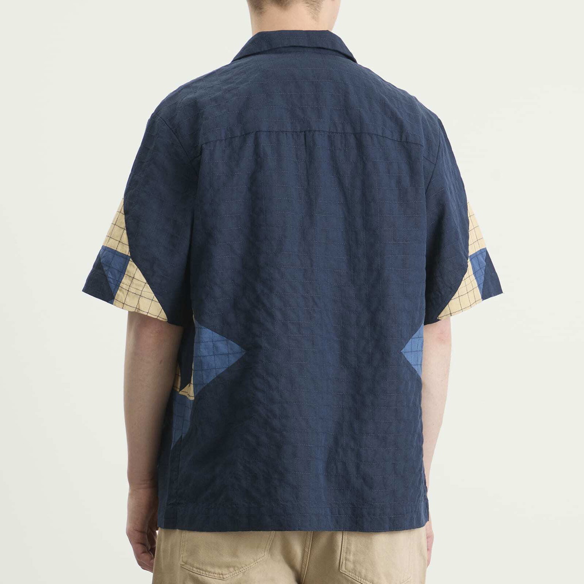 A.P.C. Men's Patchwork Shirt Jacket in Indigo