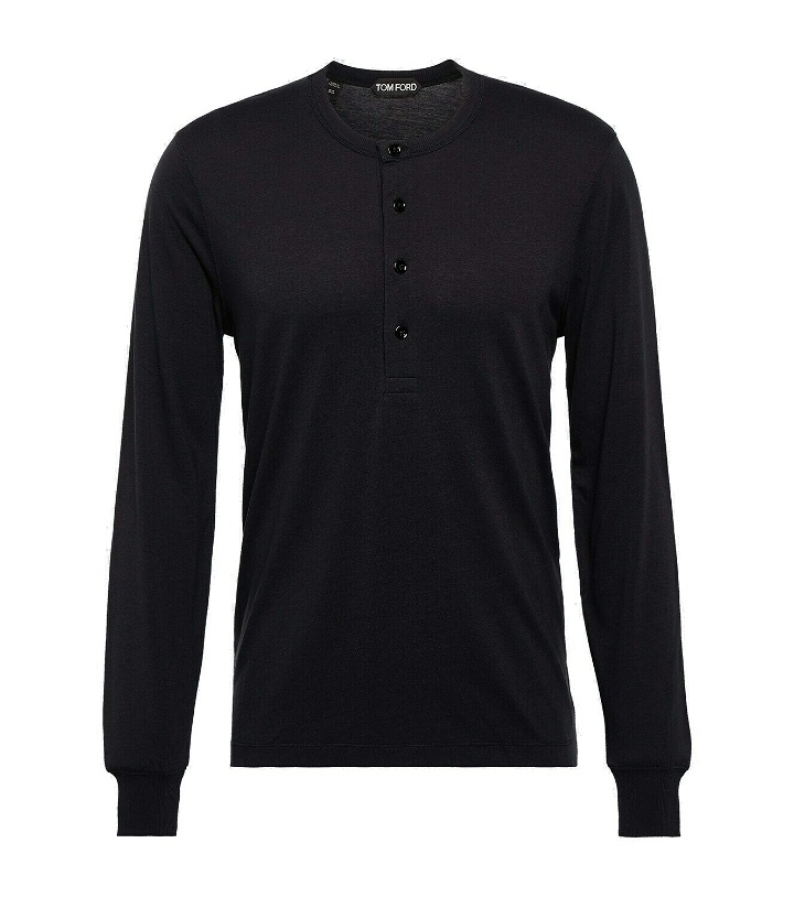 Photo: Tom Ford Lyocell and cotton Henley long-sleeved top