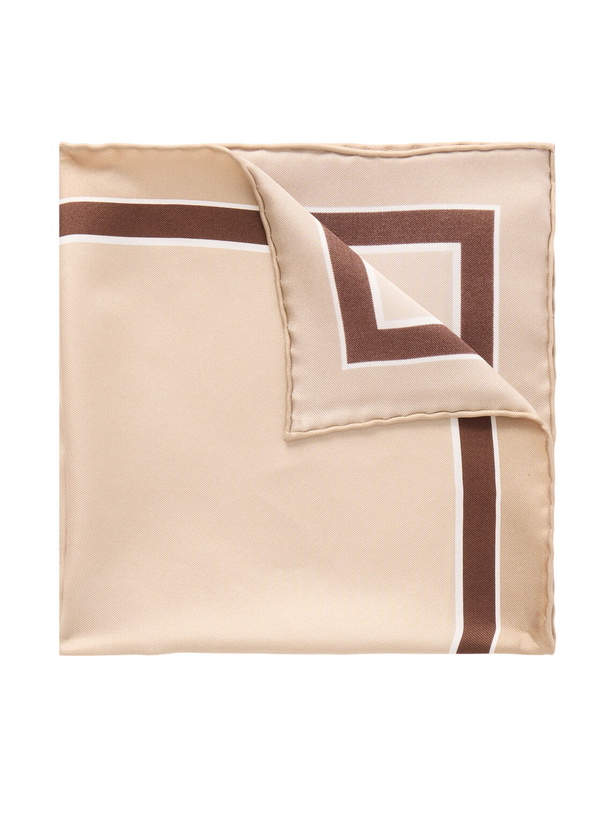 Photo: Zegna - Printed Silk-Twill Pocket Square