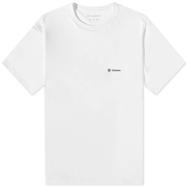 Photo: Goldwin Men's Big Logo T-Shirt in White