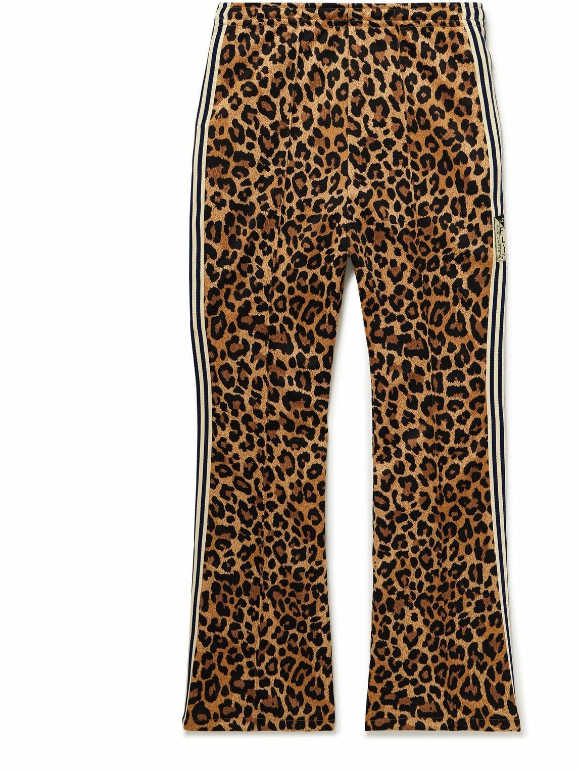 Photo: KAPITAL - Straight-Leg Webbing-Trimmed Leopard-Print Tech-Jersey Track Pants - Animal print