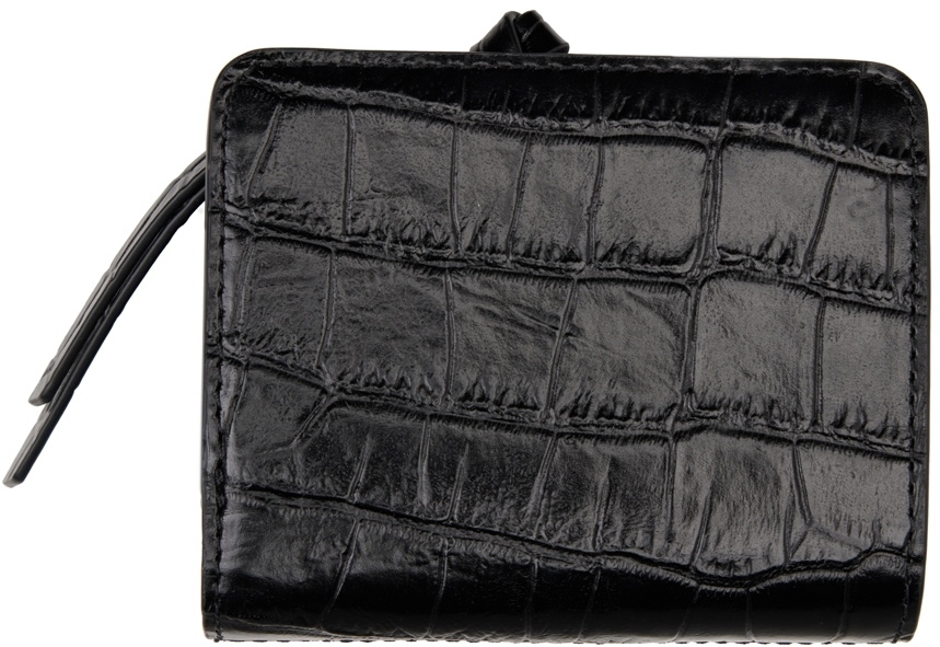 The Marc Jacobs Zip Croc-Embossed Leather Wallet Black