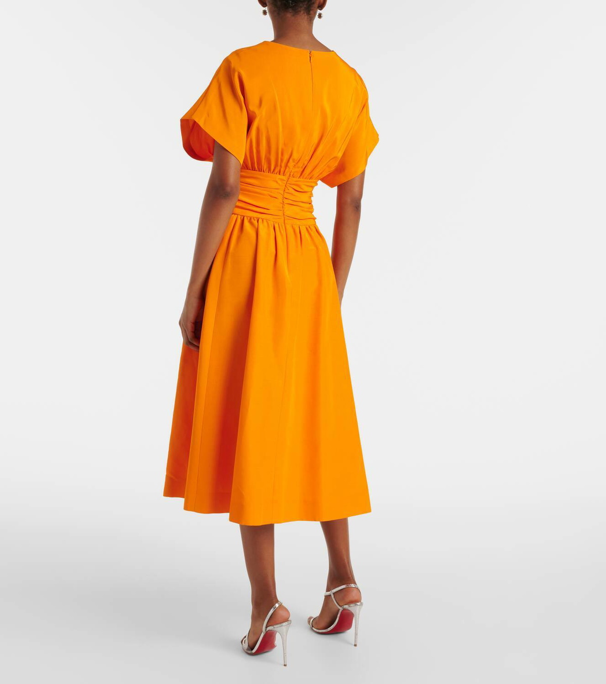 carolina herrera cocktail dresses Carolina Herrera Gold Silk Sequin Sleeveless Knee Length Dress
