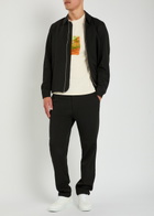 Les Deux Como Coach Logo-embroidered Woven Jacket Black