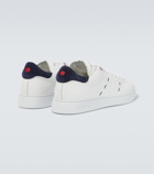 Kiton - Topstitched leather sneakers