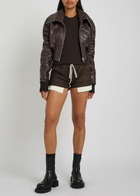 Rick Owens Fog Boxers Suede Shorts Dark Brown