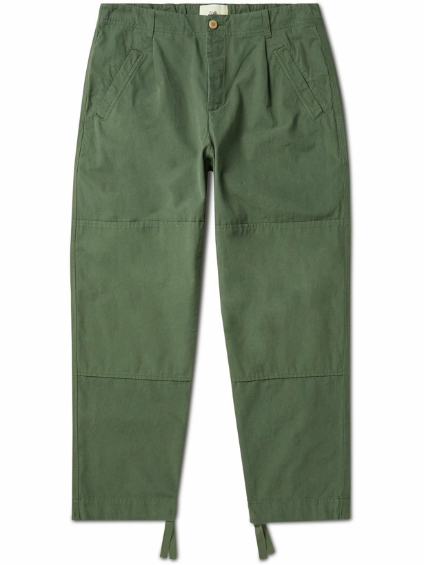 Photo: Folk - Assembly Brushed Cotton-Twill Trousers - Green