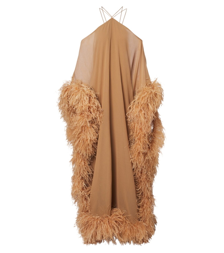 Photo: Taller Marmo Sza Sza Spirito feather-trimmed kaftan