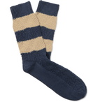 Thunders Love - Link Striped Cotton-Blend Socks - Blue