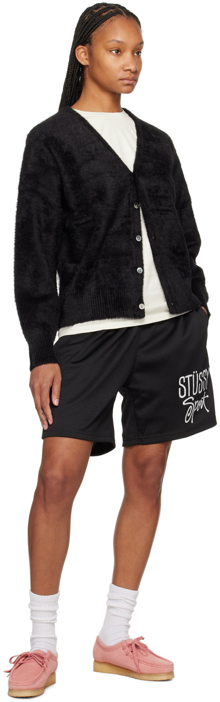 Stüssy Black Shaggy Cardigan Stussy