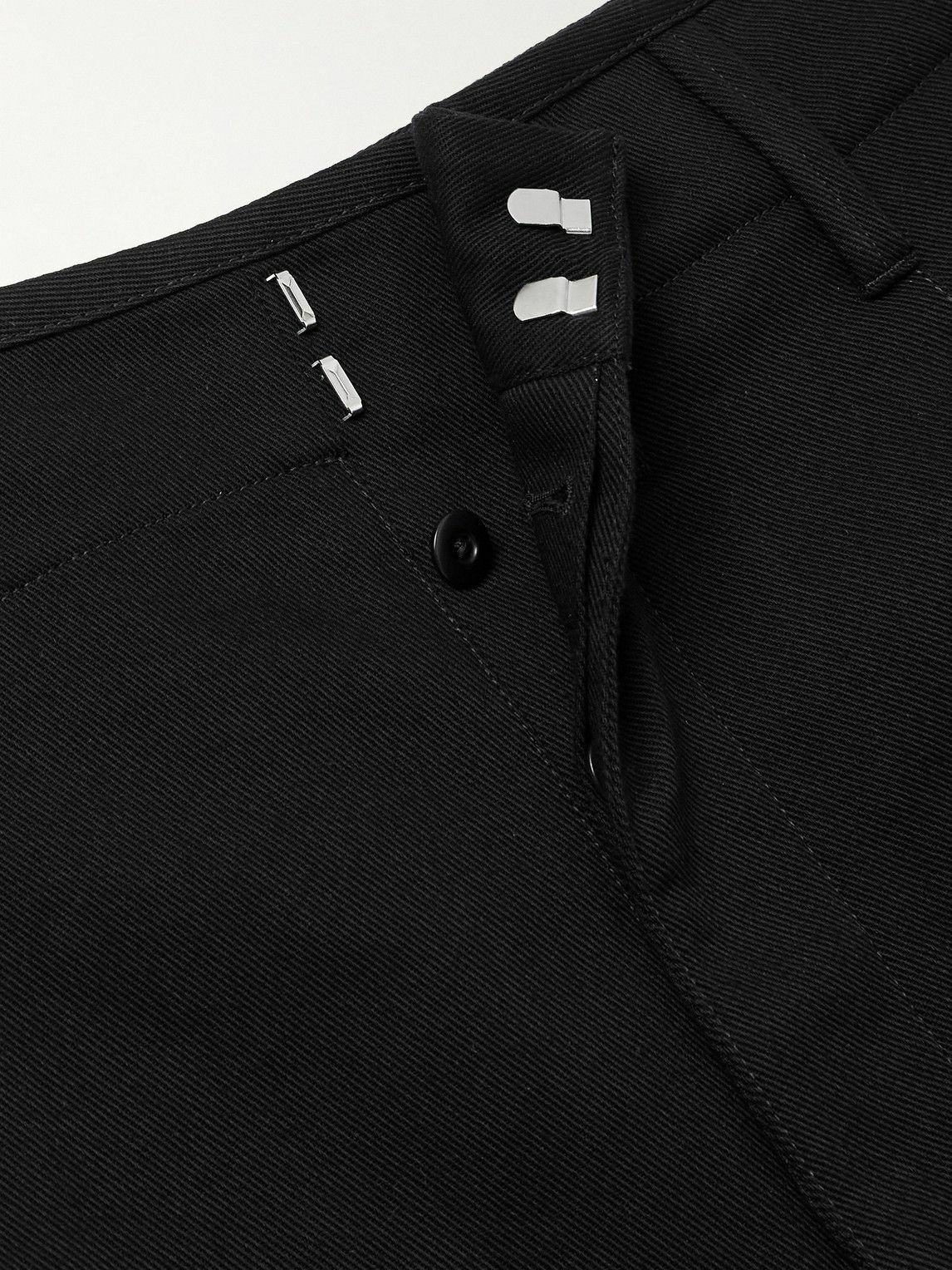 LEMAIRE - Carrot Tapered Pleated Cotton-Drill Trousers - Black