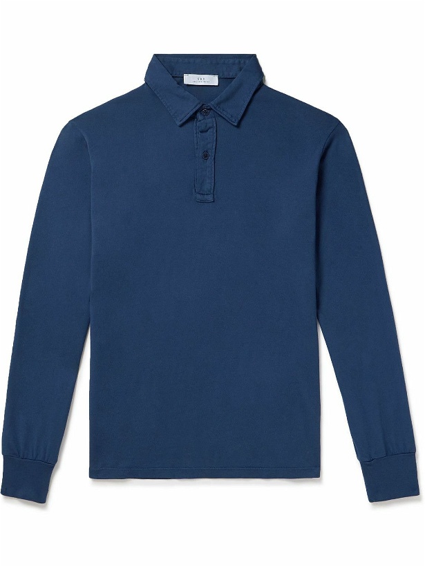 Photo: Save Khaki United - Garment-Dyed Supima Cotton-Jersey Polo Shirt - Blue