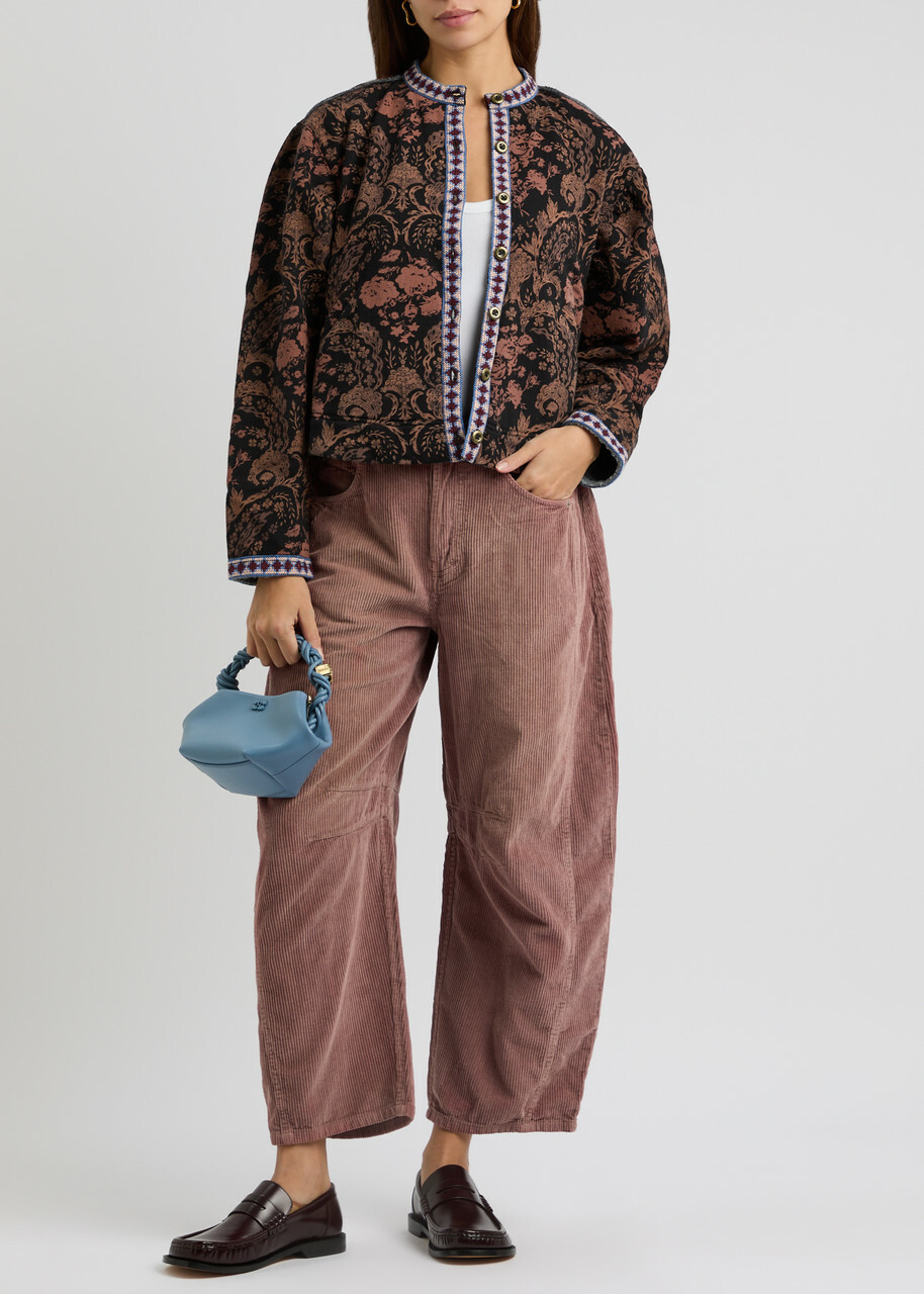 Free People Drifter Paisley-printed Cotton-blend Sweatshirt Brown
