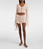 Bananhot Mina striped cotton-blend shorts