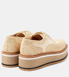 Clergerie Blake raffia platform brogues