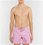 Thorsun - Pescado Slim-Fit Mid-Length Printed Shell Swim Shorts - Pink