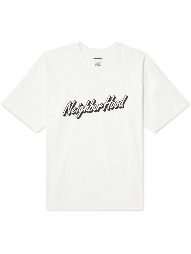 Photo: Neighborhood - Logo-Print Cotton-Jersey T-shirt - White