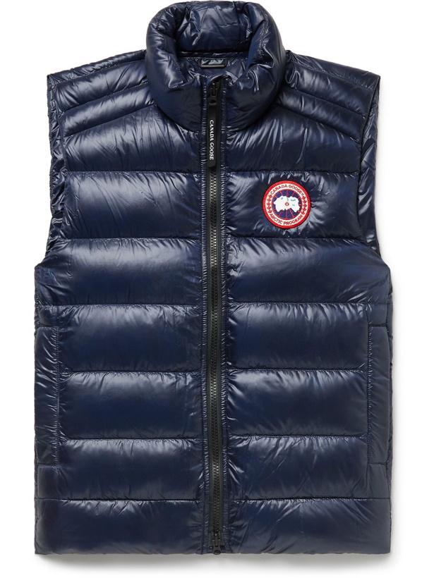 Photo: Canada Goose - Crofton Slim-Fit Quilted Recycled Nylon-Ripstop Down Gilet - Blue