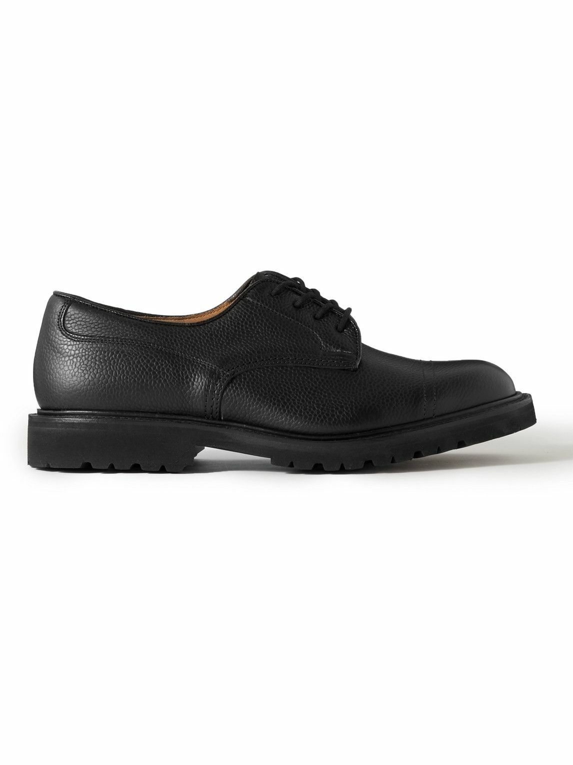Tricker's - Matlock Pebble-Grain Leather Derby Shoes - Black Tricker's