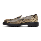 Dries Van Noten Beige Snake Loafers