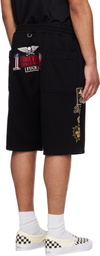 mastermind JAPAN Black Multi Patched Shorts