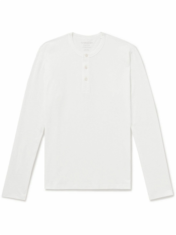 Photo: Outerknown - Sojourn Organic Cotton-Jersey Henley T-Shirt - White