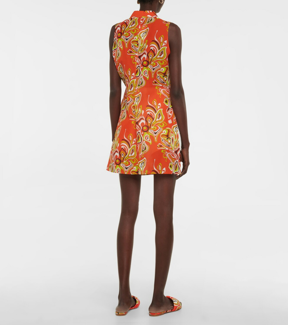 Emilio Pucci Beach Printed self-tie cotton-blend top