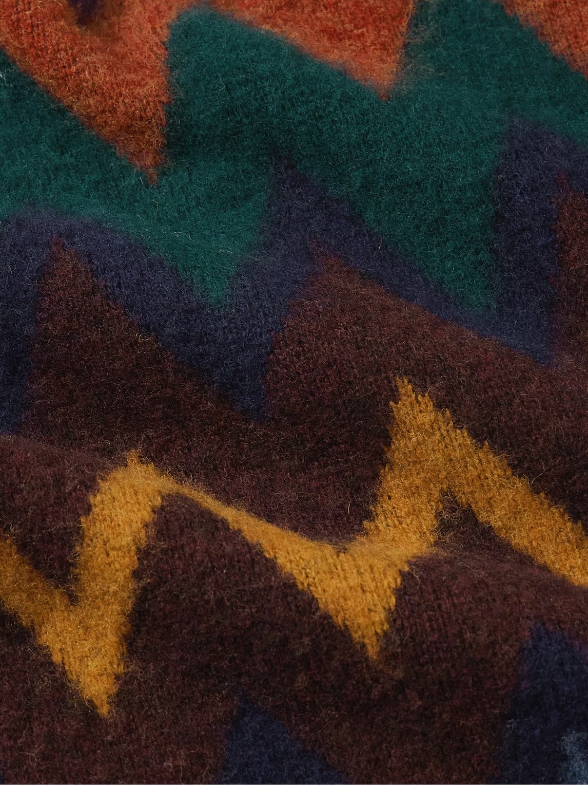 Howlin' - Fire in the Mind Wool-Jacquard Cardigan - Brown