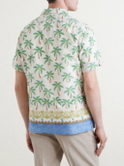 Hartford - New Palmito Printed Cotton Shirt - Neutrals