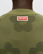 Kenzo Flower Spot Jumper Green - Mens - Pullovers