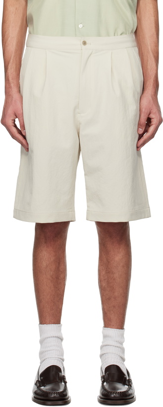 Photo: nanamica Beige Double Pleats Shorts