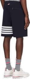 Thom Browne Navy Mid Thigh 4 Bar Shorts